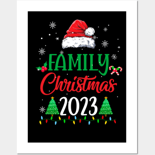 Family Christmas 2023 Matching Family Christmas Squad Santa Posters and Art